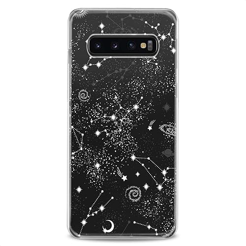 Miniatura 3 de Funda compatible con Samsung S25 S24 S23 FE S22 Plus S21 Ultra S20+ S10e Note 20 S9 Stars Constellation Slim Fit Teen Girls Space Print White Design