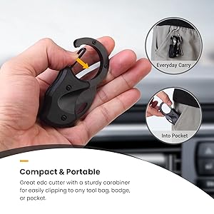 FUNBRO Small Pocket Knife Gift for Men, Keychain Box Cutter with 1.34inch Blade, Mini Folding Knives EDC Gadgets for Everyday Carry, Stocking Stuffers Gift for Adults Men Him