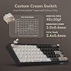 لوحة مفاتيح الألعاب السلكية RK ROYAL KLUDGE R65 مع مقبض، 60% بالمائة QMK/VIA US Layout RGB Backlit Gasket Mount لوحة مفاتيح ميكانيكية مع أغطية مفاتيح PBT، ملف تعريف MDA، مفتاح كريم قابل للتبديل ساخن 66 مفتاحًا، أسود