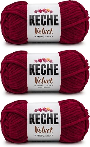 Miniatura 63 de Keche Hilo de terciopelo para ganchillo, manta de felpilla suave, voluminosa, hilo amigurumi, 3.53 oz (132 yardas), color menta