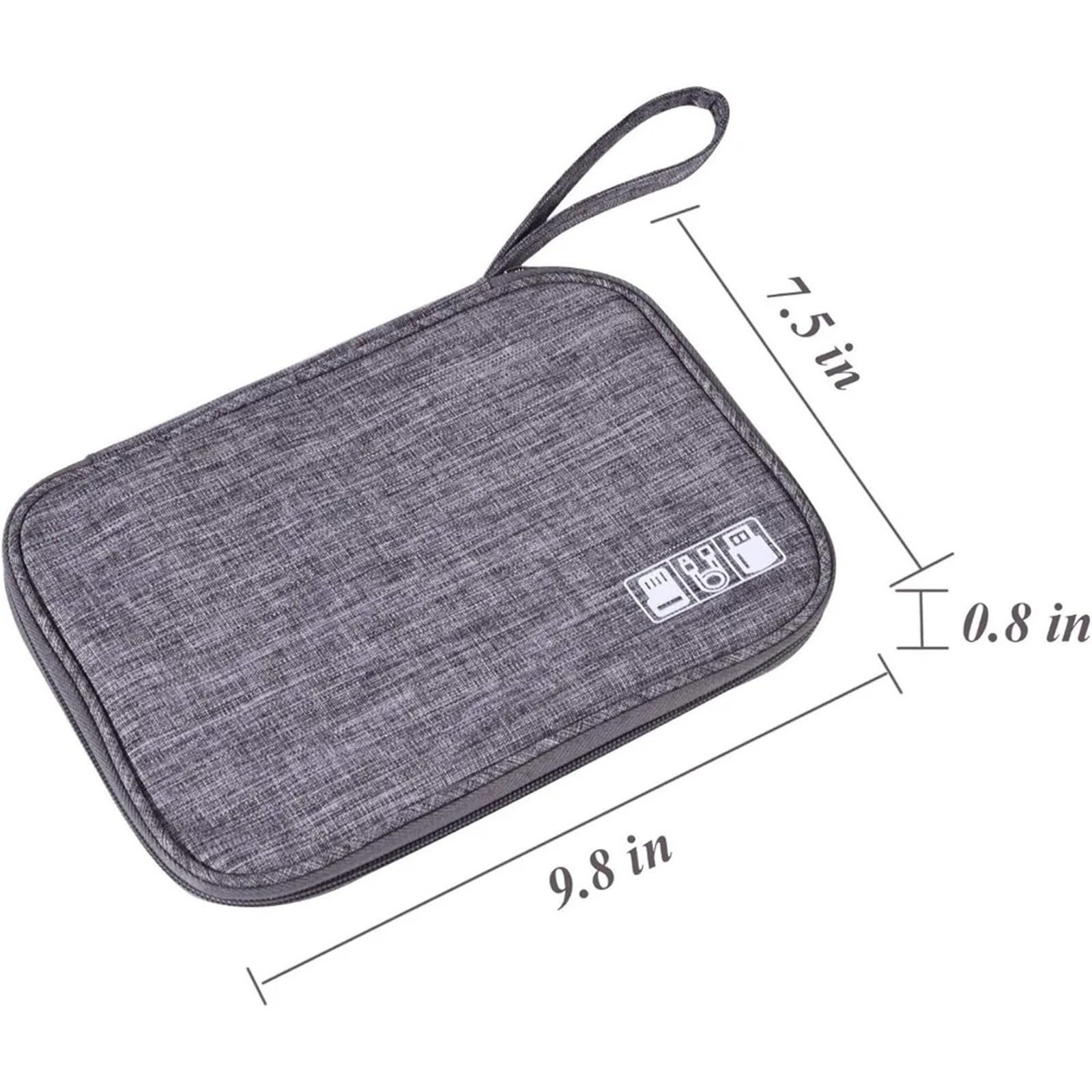Torba na akcesoria elektroniczne, 2 szt. Etui do przenoszenia elektroniki Podróżne uniwersalne akcesoria przechowywania kabli(Purple)