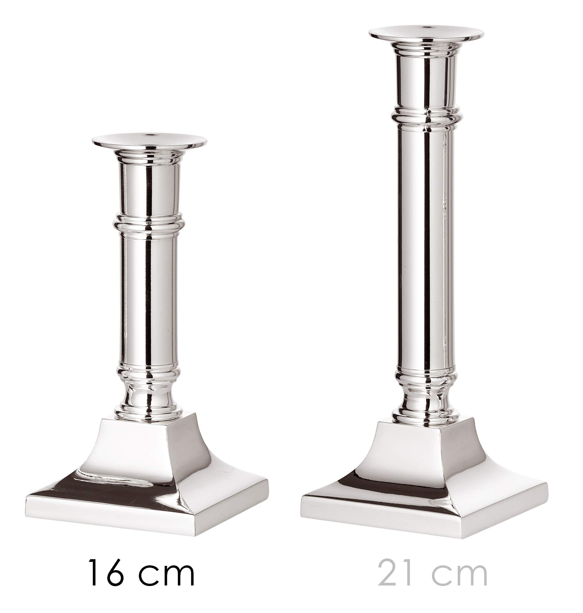EDZARD Świecznik Kent (wys. 16 cm), posrebrzany, zabezpieczony przed