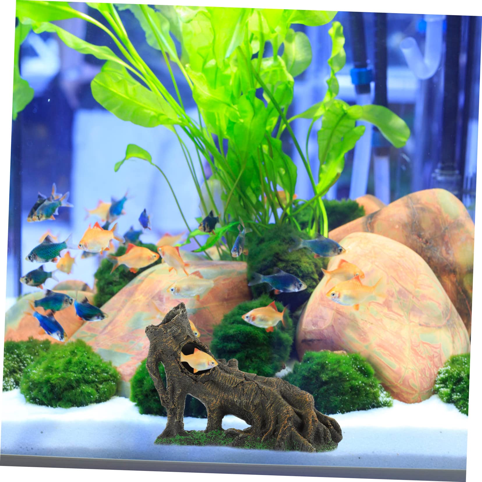 minkissy 3 Piezas pecera para Evitar árboles Betta Ocultar Troncos Tortuga Plataforma Betta Tronco Madera Natural Rama Tronco Tronco Tronco Rama árbol Rama para pecera Lagarto terrario Reptil Resina
