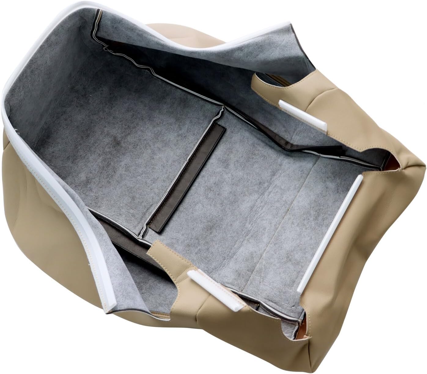 4Pcs Tan Leather Microfiber Seat Covers Replacement for Tundra 2000 2001 2002 2003 2004 Replacement for Sequoia 2000 2001 2002 2003 2004 2005 2006 2007 Front Driver and Passenger Side