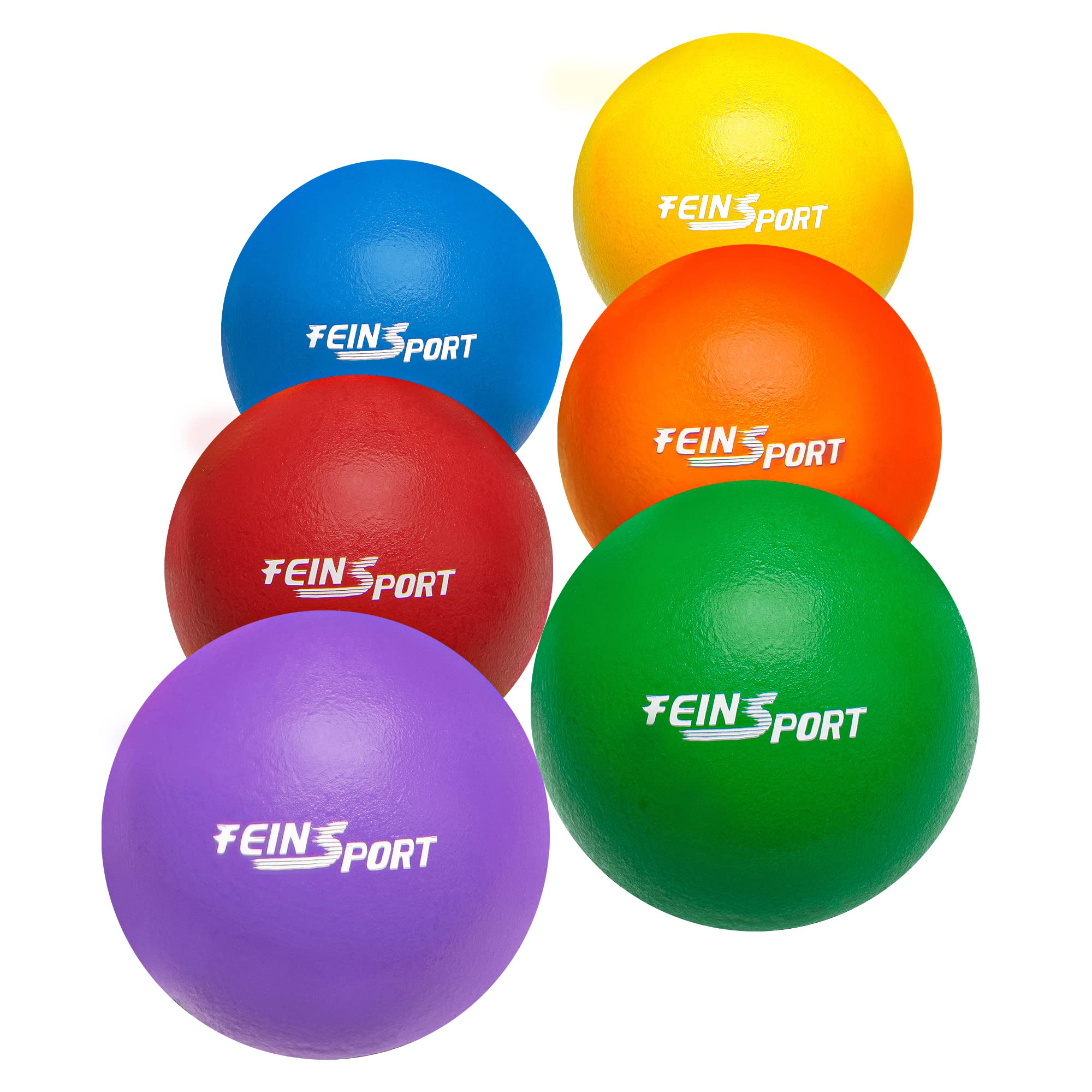 Buy FeinSport Foam Dodgeball Set for Playground Games Both Indoor Outdoor, Soft Touch Kickball