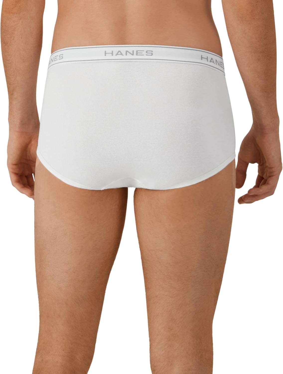 Hanes Men's Underwear Brief Pack, Full Rise Cotton Briefs, Moisture-Wicking Underwear, White, Multi-pack - Image 3