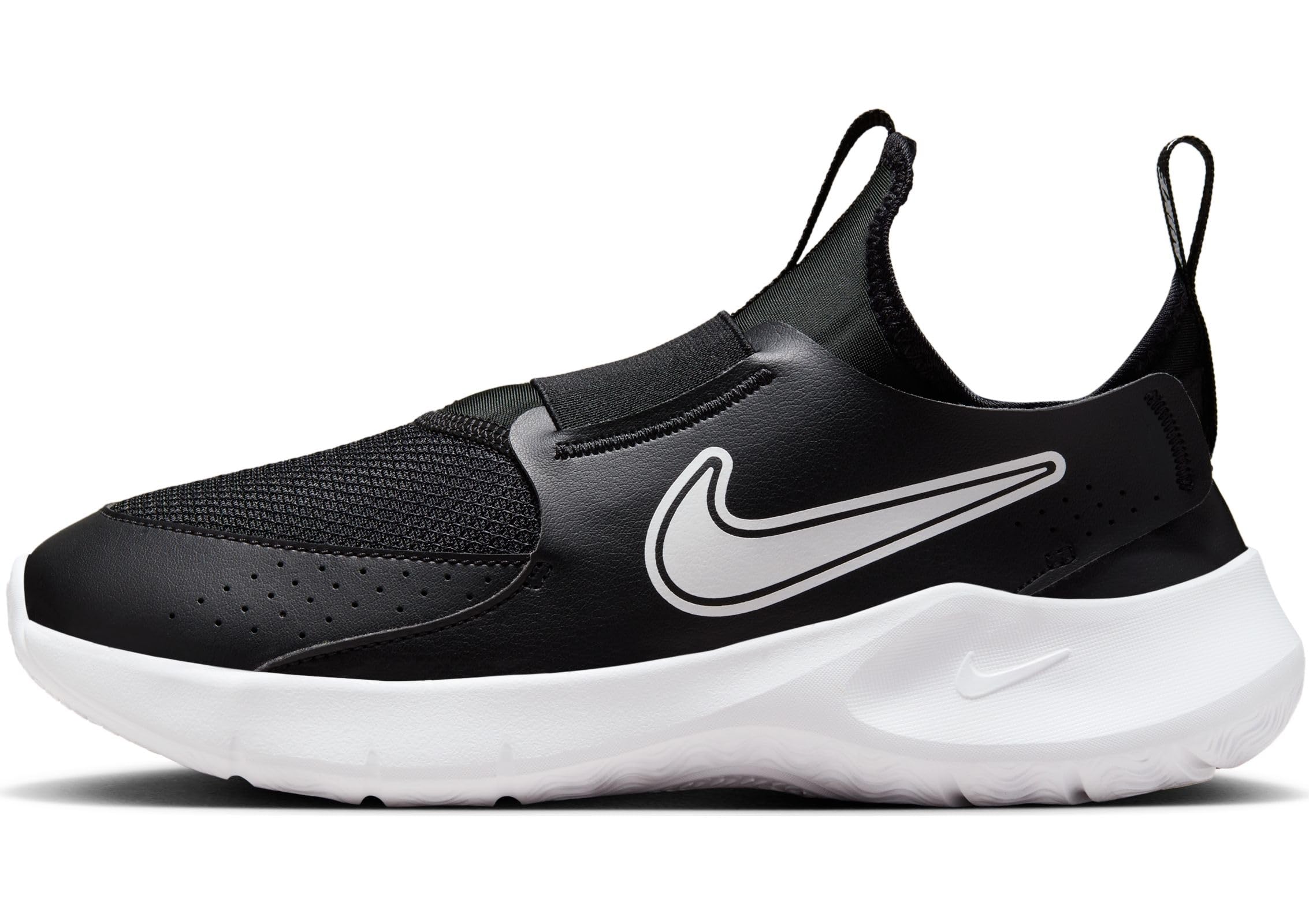 Nike FLEX RUNNER 3 PS unisex-child LACED SHOES 38 EU BLACK/WHITE