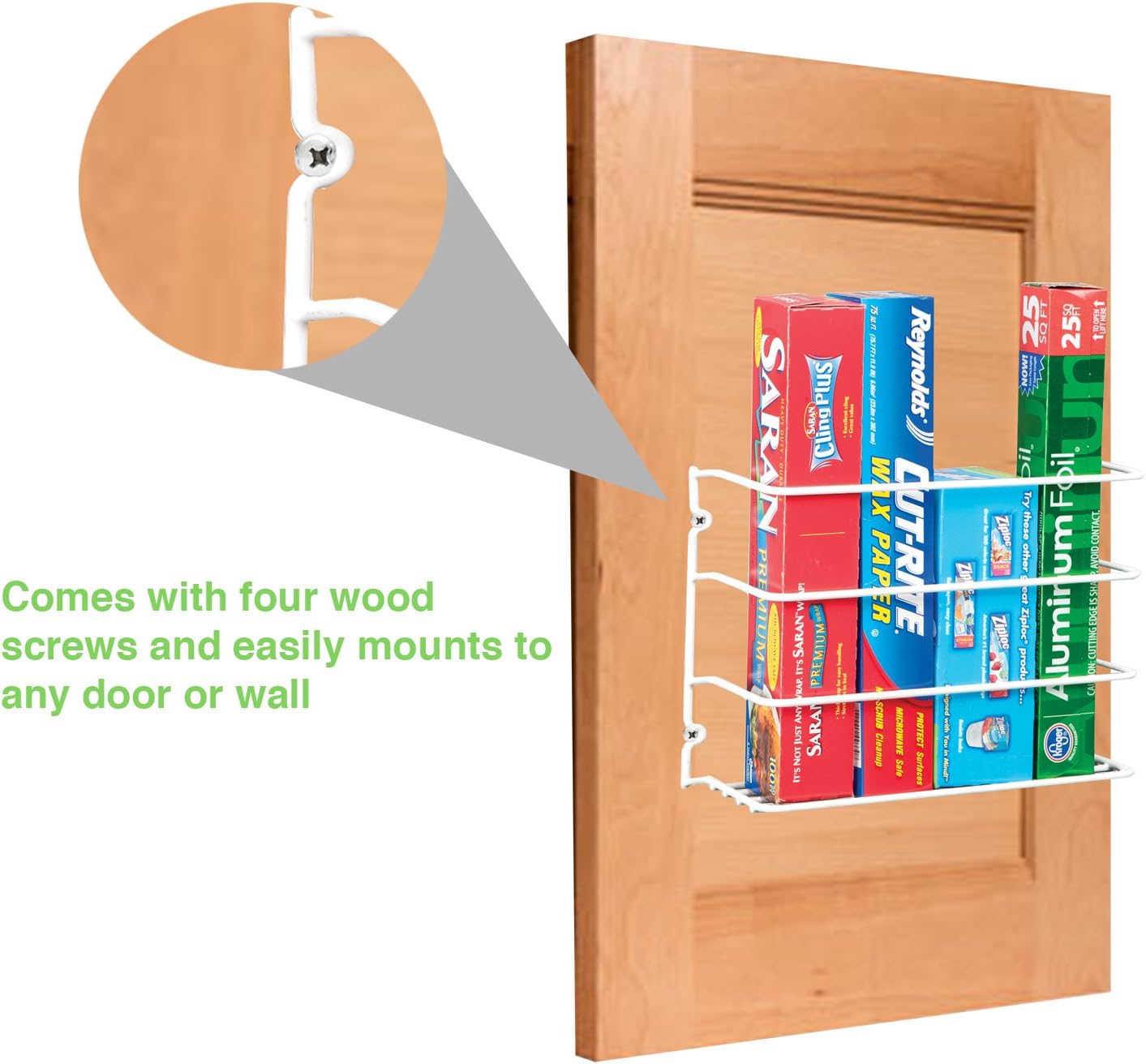 Grayline, White 40231, Door or Wall Wrap Rack, 1-Pack