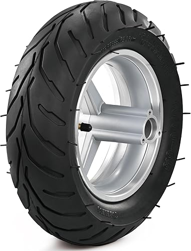 11050-6.5" Mini rueda trasera neumático, rueda de goma y paquete de llanta para 49cc 2 tiempos bolsillo cohete motocicleta