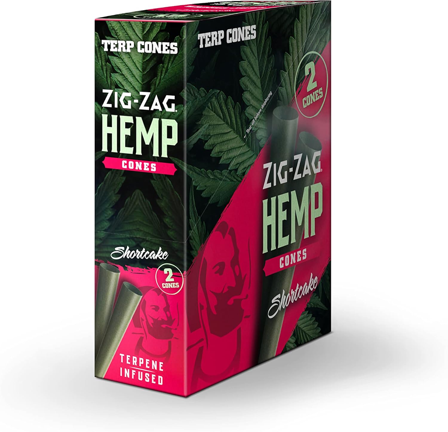 ZIGZAG Natural infused Cones 2 Cones Per Pack 15
