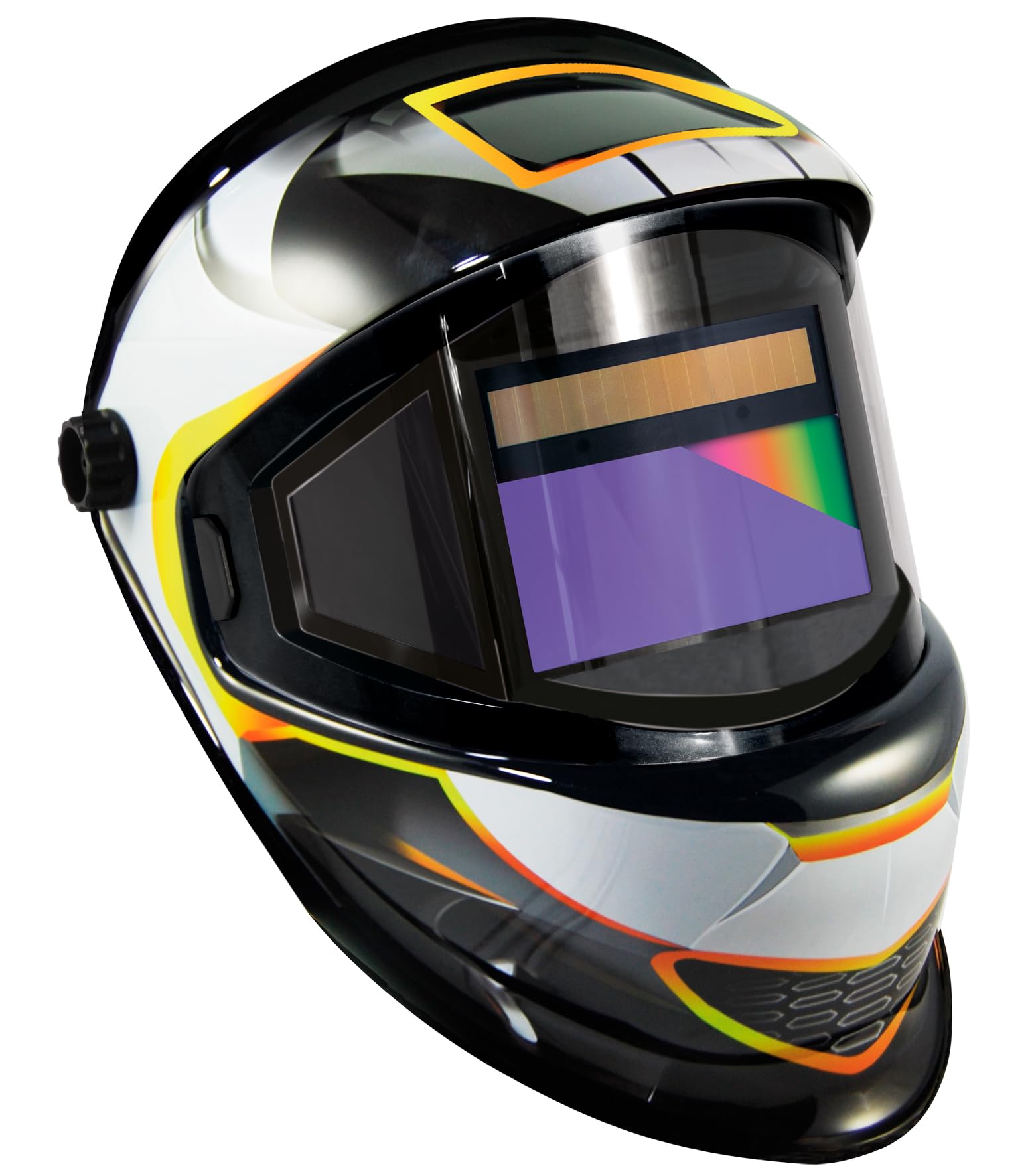 GYS, Masque de Soudage LCD SPACE 11 True Color, Teinte 3/11, Champ de Vision 100x49mm Panoramique, Assombrissement Auto 0,50ms, Classe Optique 1/1/1/1, pour MMA, TIG, MIG/MAG