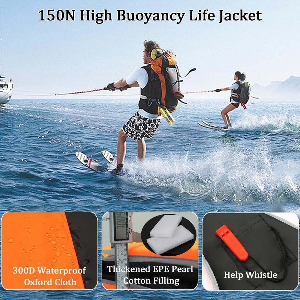 Chaleco Salvavidas para Adulto para Paddleboard Chaleco de Kayak con Correa de Entrepierna Ajustable para Snorkel Navegación Pesca Deportes Acuáticos Seguridad en El Agua