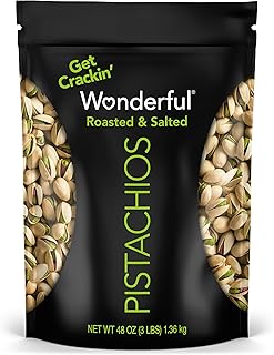 Wonderful Pistachios In Shell, Roasted & Salted Nuts, 48 Ounce Resealable Bag, Protein Snacks, Bulk Snacks, Healthy Snacks for Adults