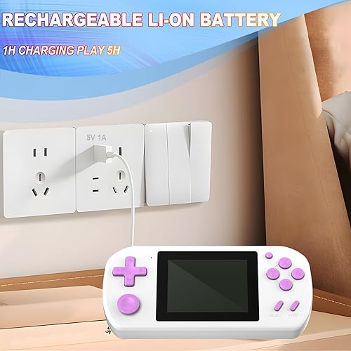 Miniatura 3 de Great Boy Juegos de mano para niños con 218 videojuegos retro de 3.0 pulgadas, pantalla a color, recargable, juego de arcade, regalo de cumpleaños