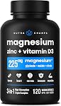 Vegan Magnesium Supplement | 3-in-1 Formula with Zinc & Vitamin D3 | Magnesium Glycinate, Malate & Citrate | Supports Bone, Muscle, & Heart Health | High Absorption & Bioavailability | 120 Capsules