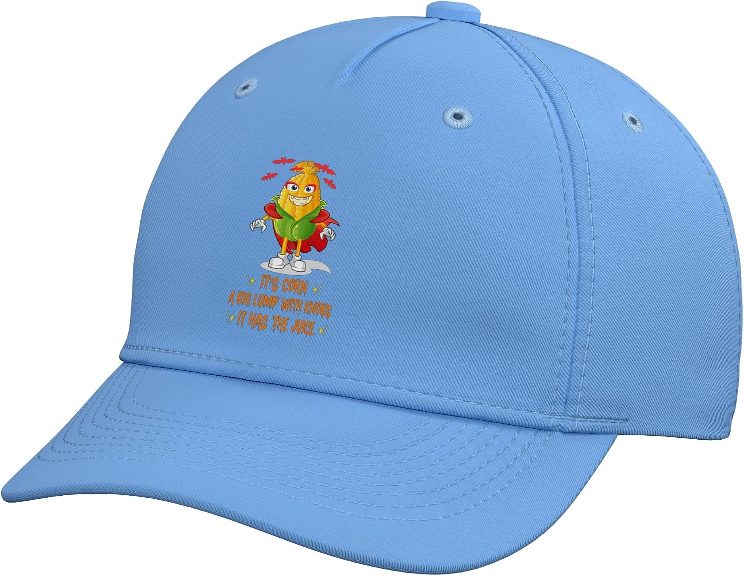 Its Corn a Big Lump with Knobs it Has The Juice Halloween Adjustable Baseball Hat