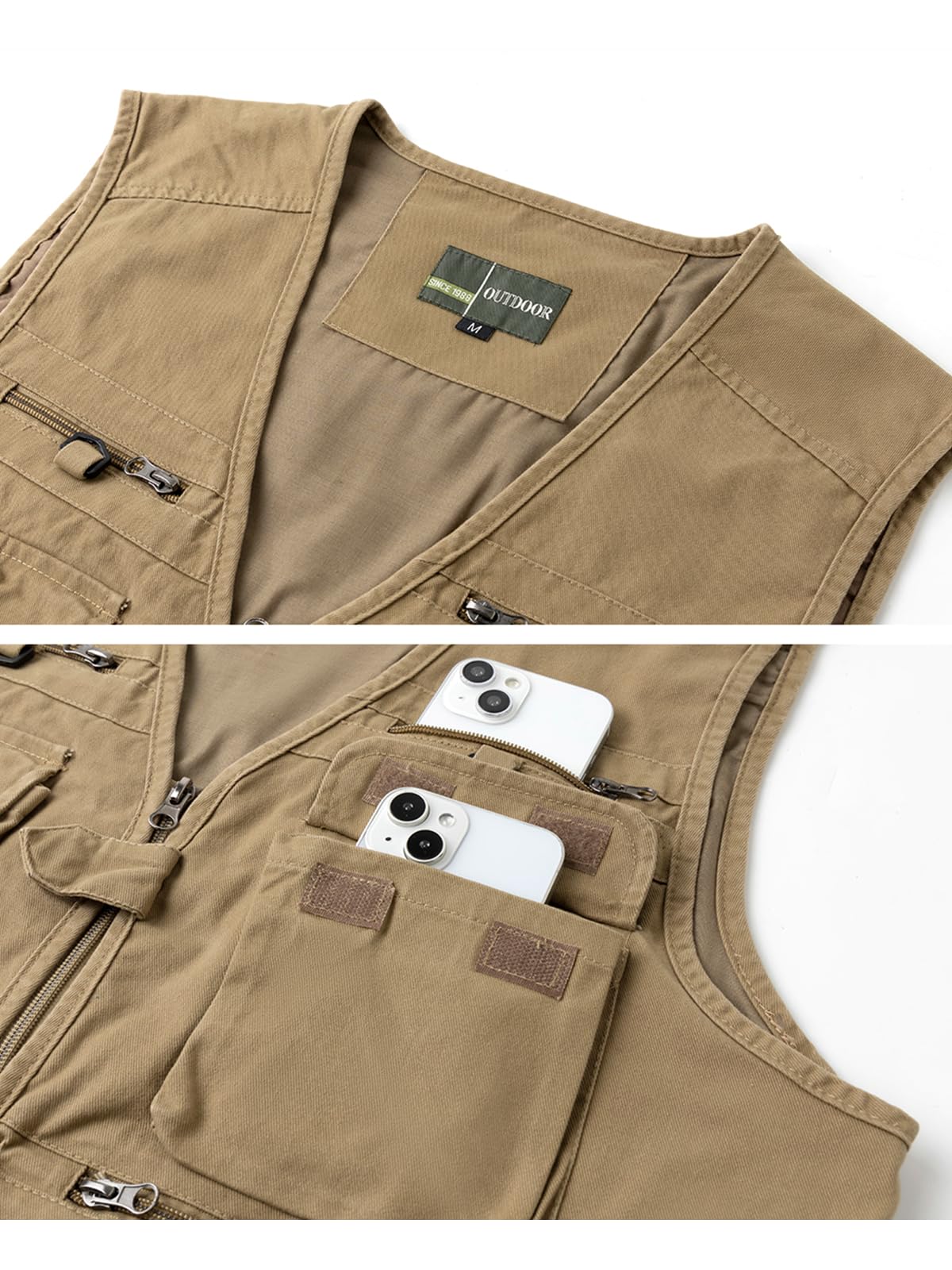 Chaleco da Pesca para Hombre Multibolsillos Chaleco de Caza Fotografo Chalecos Safari Trabajo