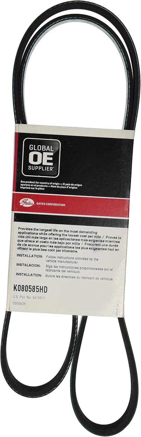 Gates FleetRunner Heavy-Duty Micro-V Serpentine Drive Belt - K080585HD