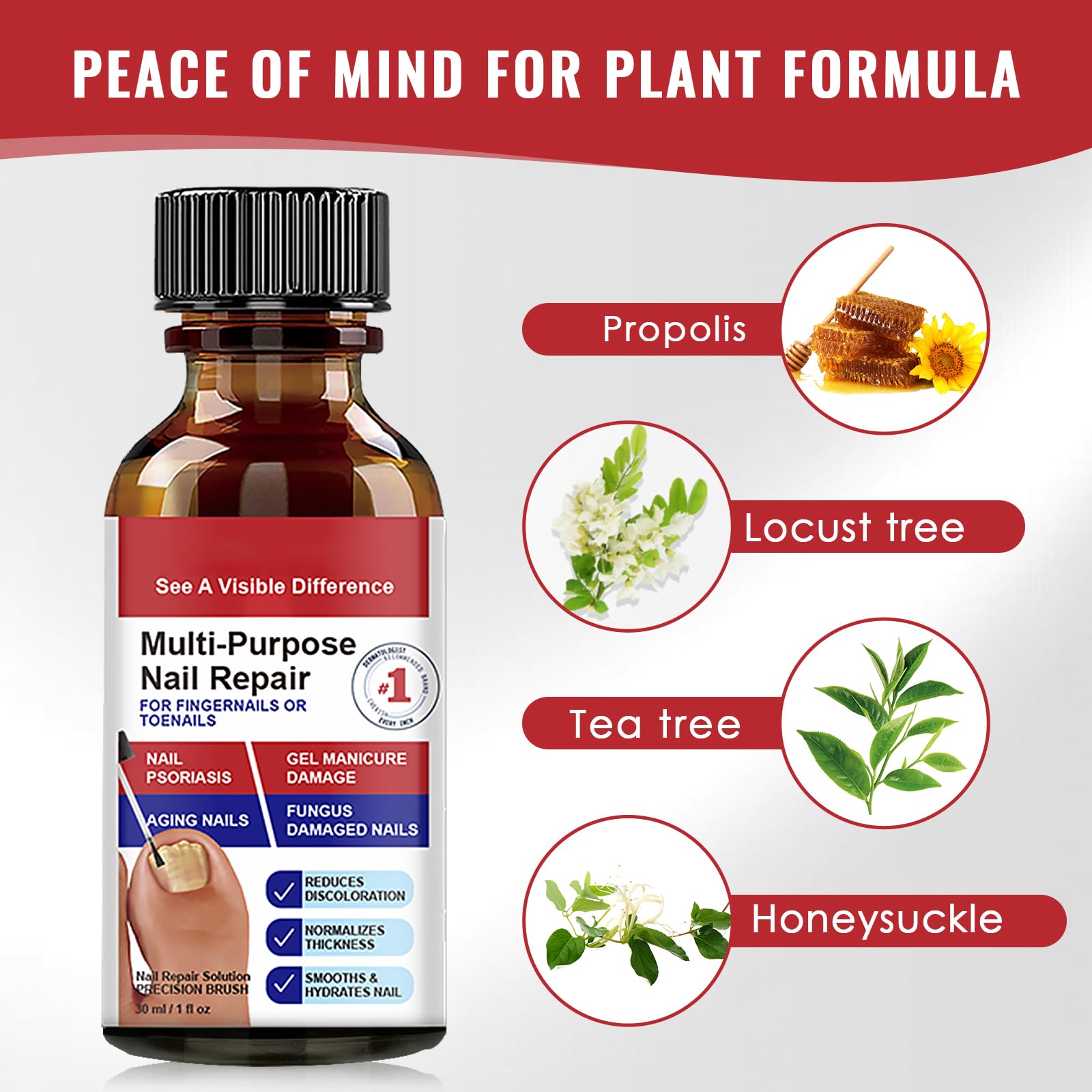 30ml Riparazione Unghie,Soluzione per la Cura delle Unghie,Liquido Cura unghia,per Migliorare l'Aspetto delle Unghies e Rinforzare la Struttura dell'Unghia,Uso Quotidiano