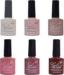 Kit de Esmaltes em Gel Chic & Fun com 6 Unidades para Unhas UV/LED (6026, Kit 6un)