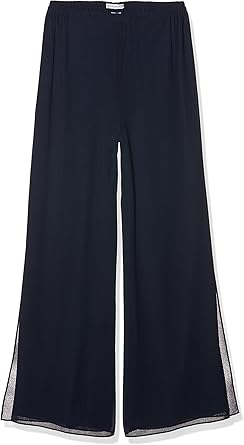 Navy chiffon trousers uk Clearance