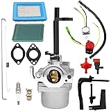 697978 Carburetor Kit fit for Troy Bilt Coleman Powermate 5500 5000 6000 5550 6250 6500 Generator Parts Compatible for Briggs & Stratton 591378 697978 796321 696132 with 491588S Air filter