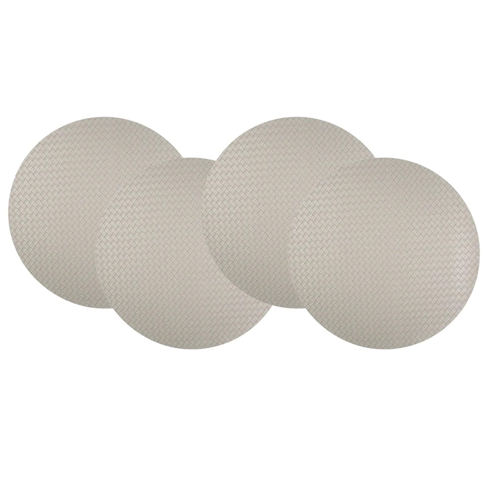 Manteles Individuales Lavables Manteles Individuales Redondos de Cuero Tejido, Impermeables y Lavables, for la Mesa del Comedor Cocina para Cocina(Beige 4pcs)