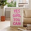 512 STORE Estetik Pink Pinterest Yes Girl You Can Tasarım Duvar Dekor Çerçevesiz Poster 30 X 42 Beyaz, 84gas3541r3