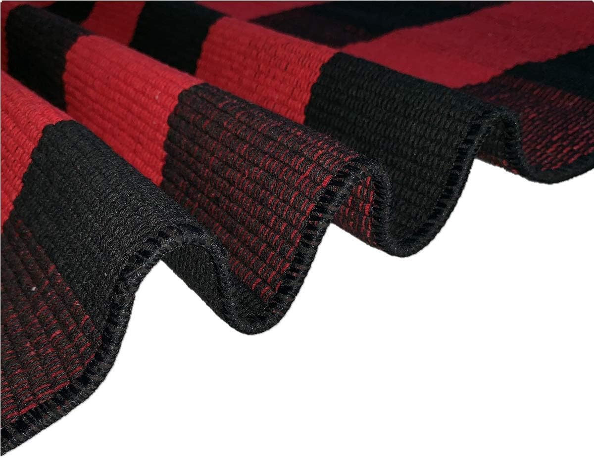 Ukeler Buffalo Check Rug 2'×3'- Machine Washable Buffalo Plaid Outdoor Doormat, Buffalo Plaid Rug for Front Porch/Kitchen/Sink/Bathroom