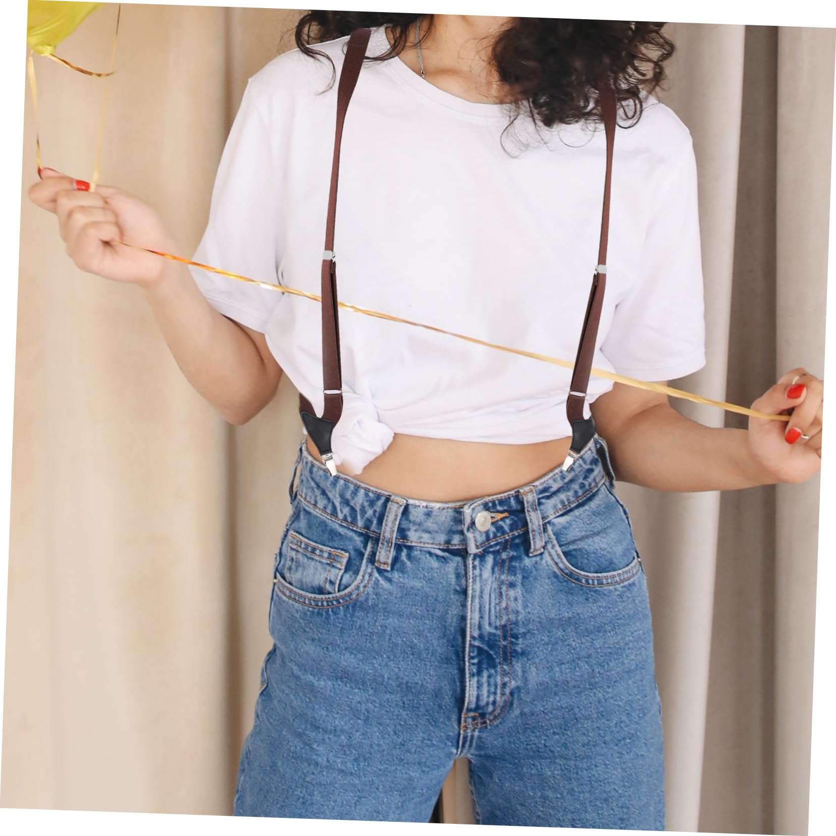 Lot De 3 Bretelles Réglables Pour Pantalons Pour Hommes Et Femmes Design À Clip Élastique Pour Plus De Confort