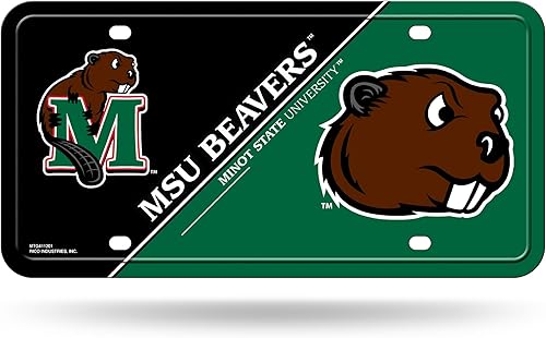 Miniatura 232 de NCAA etiqueta de metal para auto, negro