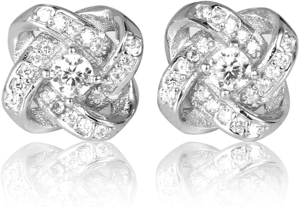 Earings 925 Sterling Silver Earings, Ear studs for Women, Wedding Earrings, 3A Cubic Zirconia Symmetric Women Earrings