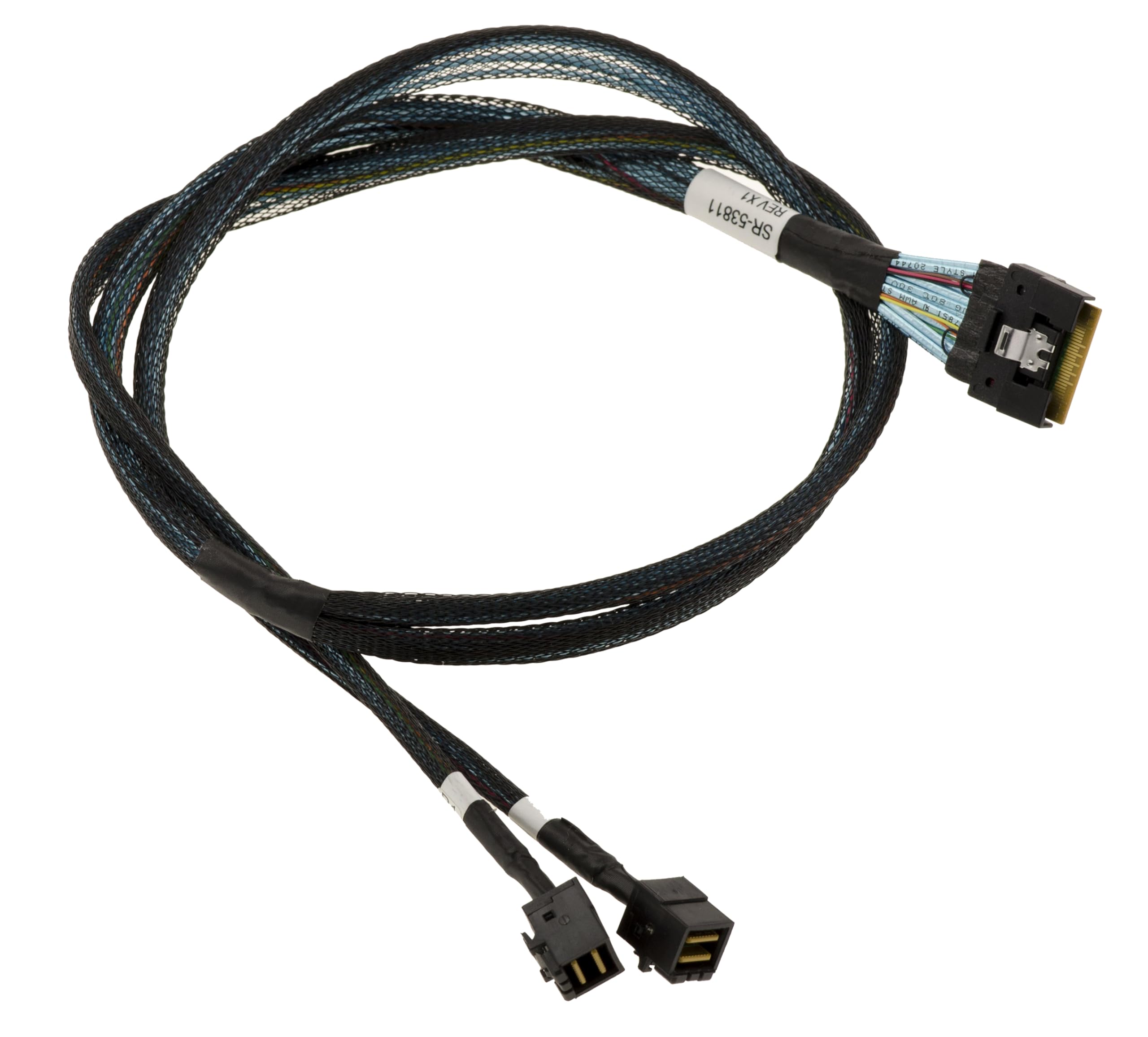 KALEA-INFORMATIQUE Cavo PCIe 4.0 con connettori Slim SAS SFF-8654 8i 74 pin a 2x SFF-8643 lunghezza 80 cm
