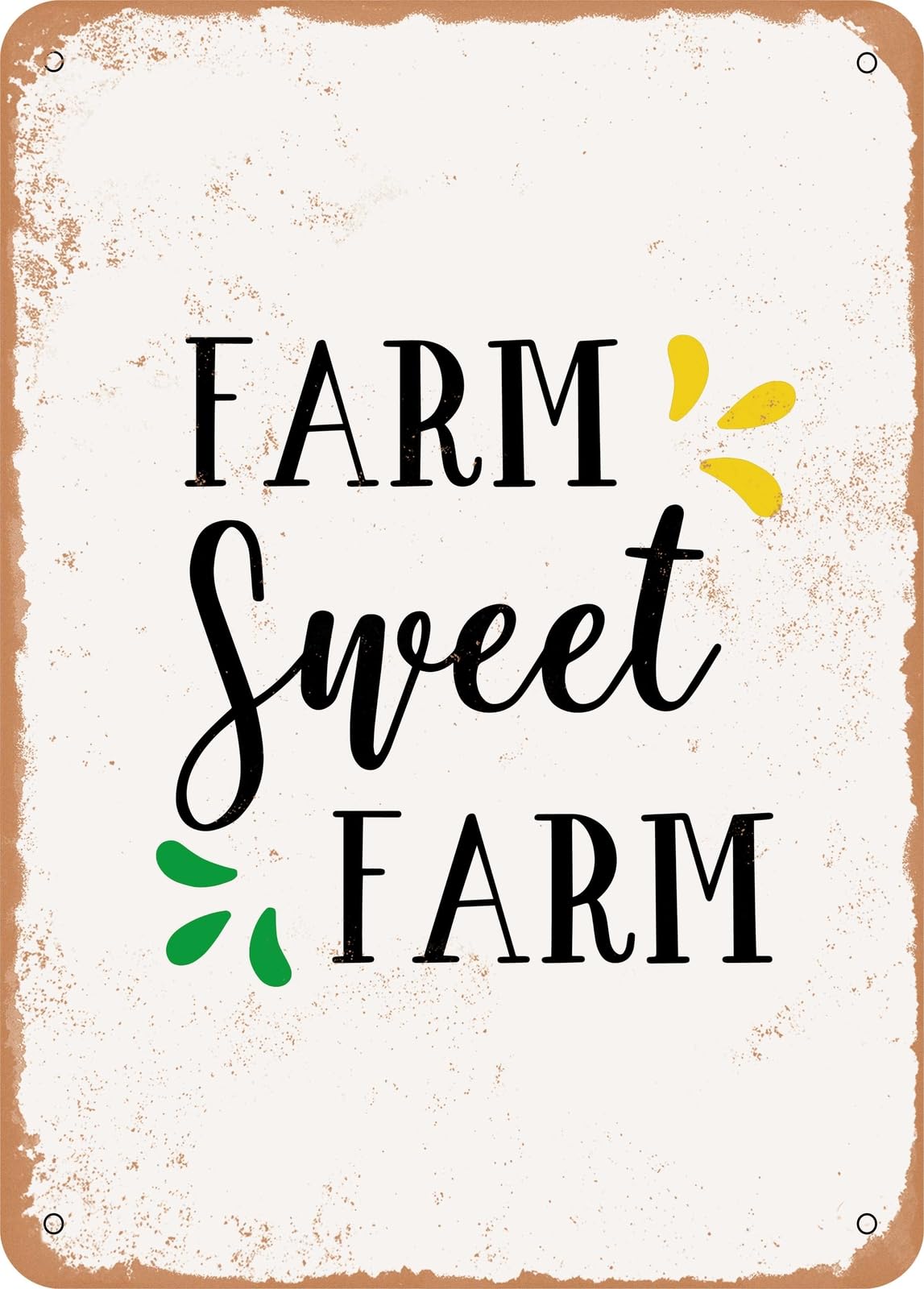 Miaomansenstore Metal Sign - Farm Sweet Farm2 - Vintage Rusty Look Home Decor