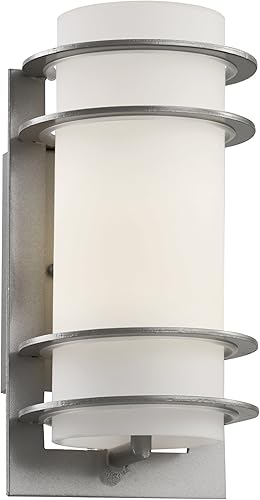 Trans Globe Imports 40204 SL - Farol de pared moderno contemporáneo de la colección Zephyr en peltre, níquel, acabado plateado,