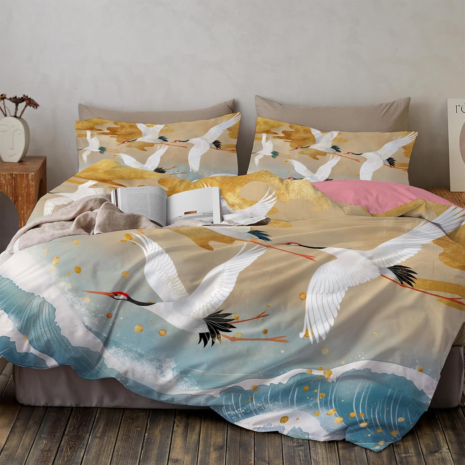 Cute cat Duvet Cover Comforter Cover Jungle Animals Pattern Bedding Set for Kids Adults Cute Cartoon Cartoon Animals Printed Bedspread Cover Full Size Bedclothes Zipper (No Comforter)
