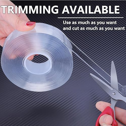 Miniatura 2 de Cinta de doble cara resistente, nano cinta adhesiva fuerte, 196 pulgadas de largo x 1.18 pulgadas de ancho x 0.07 pulgadas de alto, cinta