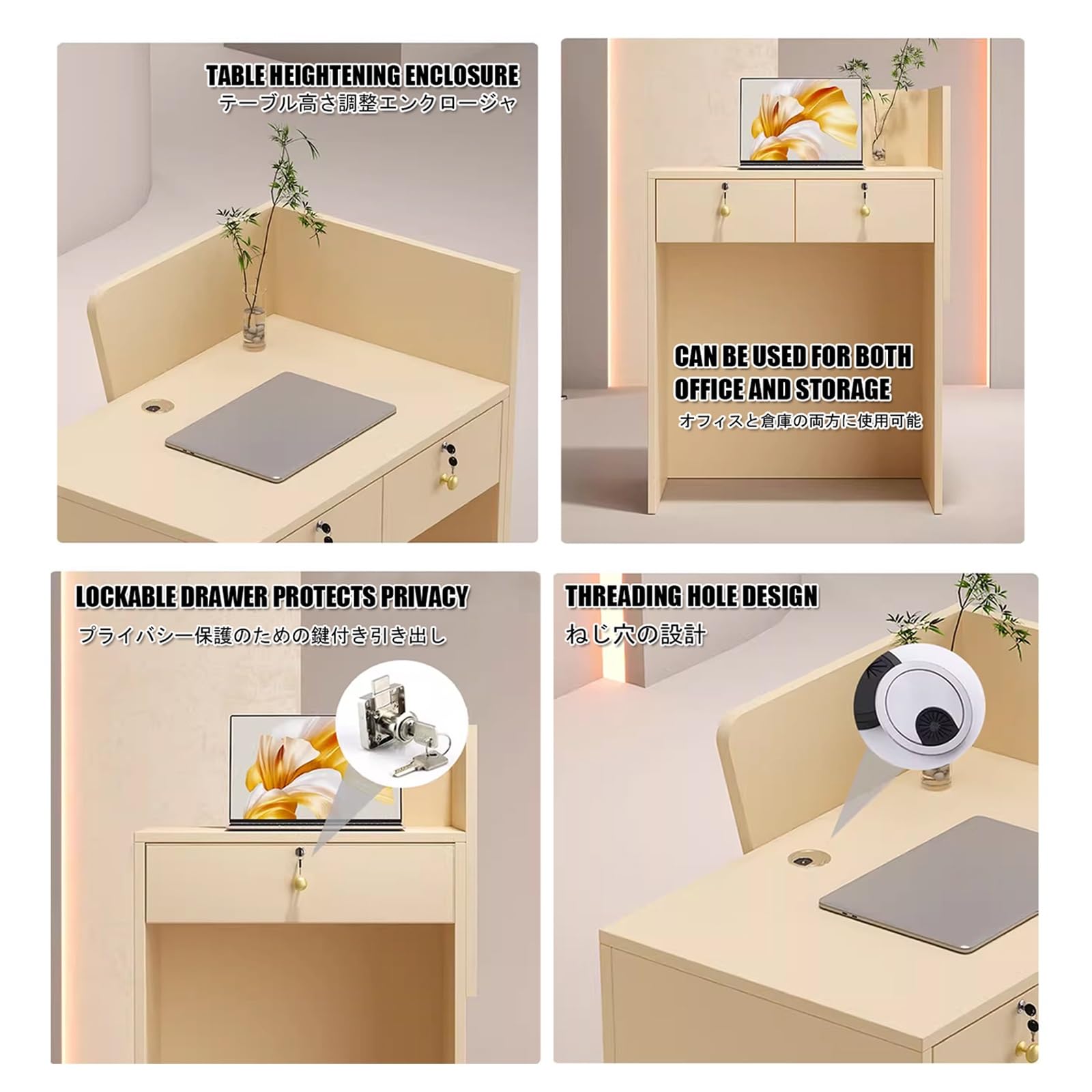 Tavolo da reception moderno per salone e vendita al dettaglio, semplice bancone per negozio di abbigliamento, banco cassa da 60 cm, per ufficio e negozio (23,6 pollici)