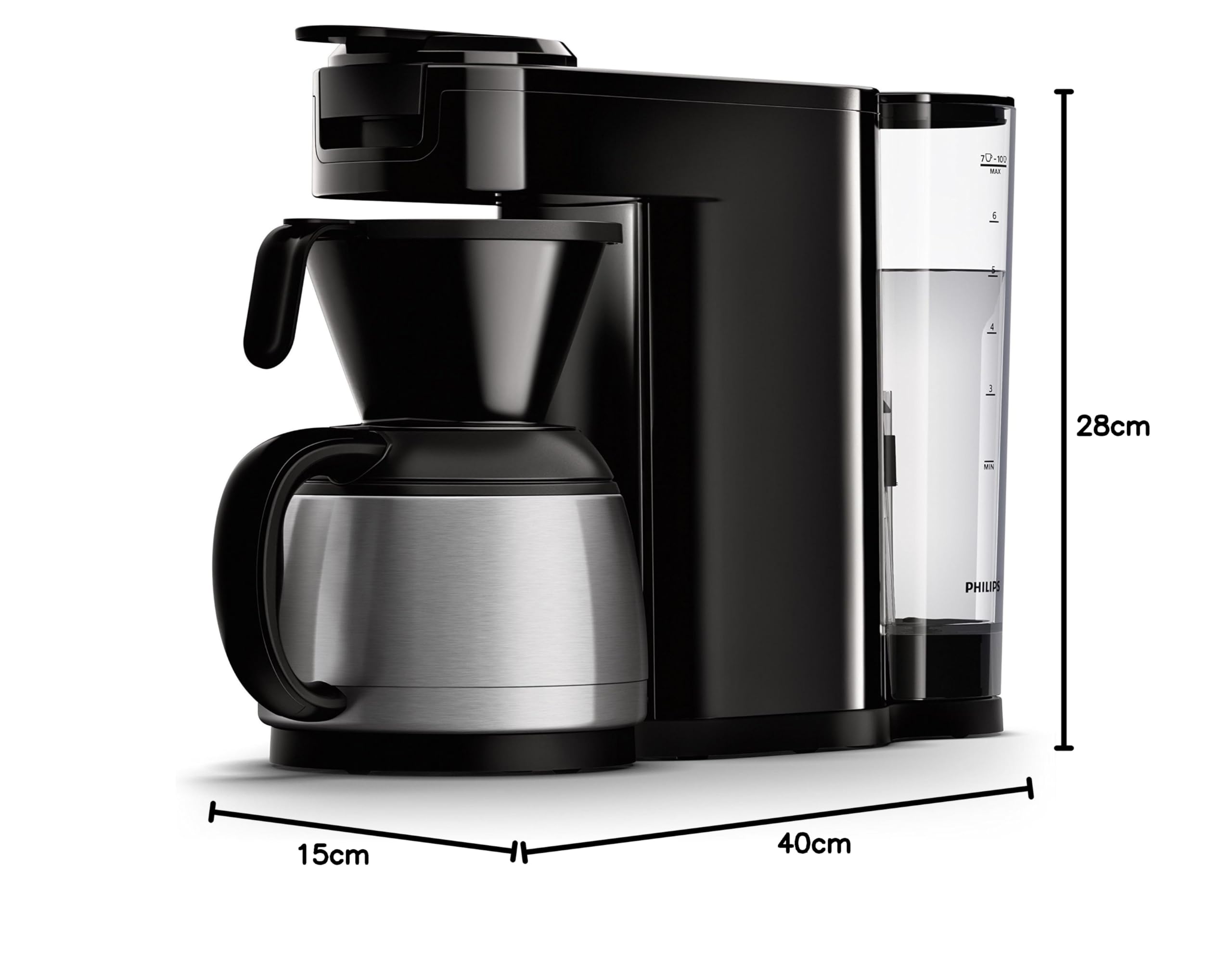 Philips HD6592/61 Machine à café SENSEO Switch 2 en 1 Noir (machine à dosettes + machine à café filtre)