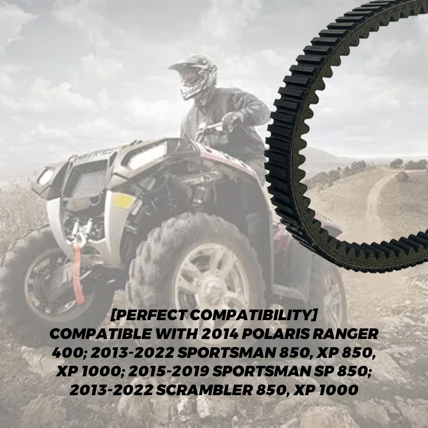 3211160 Heavy Duty Drive Belt Replacement for Polaris Scrambler 850/XP 850/XP 1000 2015-2021,Polaris Sportsman 550/850/1000 2009-2025 3211123 23G3856