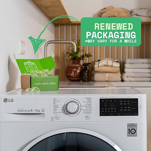 Miniatura 2 de Cápsulas de detergente ecológico 5 en 1  Limpieza ultra fuerte  Aroma de bosque fresco  32 cápsulas  Para todas las máquinas (HE)  Biodegradable y