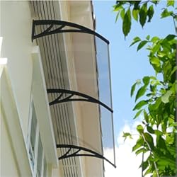 Techo Sandwich Blanco Marquesina para Puertas Ventanas Toldo para techos al aire libre, refugio para lluvia y nieve, patio, toldo para lluvia, refugio, protector de techo, cubierta, puerta, ventana, toldo, toldo Toldo Refu