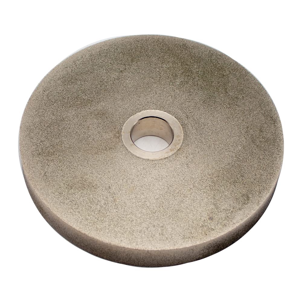 Toplionace Rueda de Molienda de Aleación de Diamante Chapada en 8 Pulgadas, Disco de Pulido de Facetas de Gema de Rueda de Lijado de Jade áspero 200x25x32mm (Malla 100)