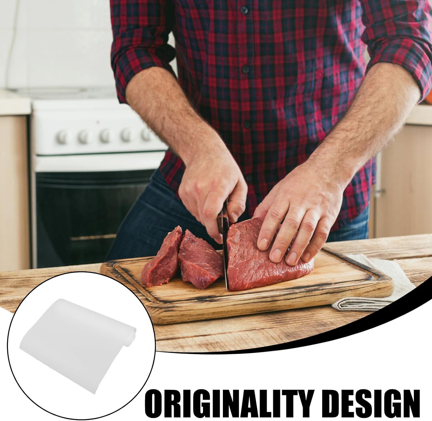 Disposable Cutting Board Mats Roll of Plastic Sheet for Kitchen Chopping
