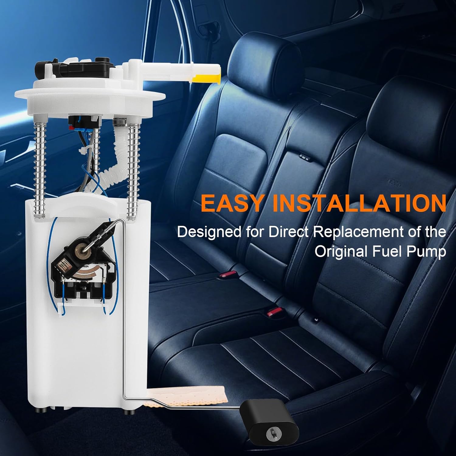 Electric Fuel Pump Assembly w/Level Sensor & Sending Unit Compatible with 2000 2001 2002 2003 Cadillac Escalade, Chevy Tahoe, GMC Yukon (4.8L 5.3L 6.0L), Replaces E3508M