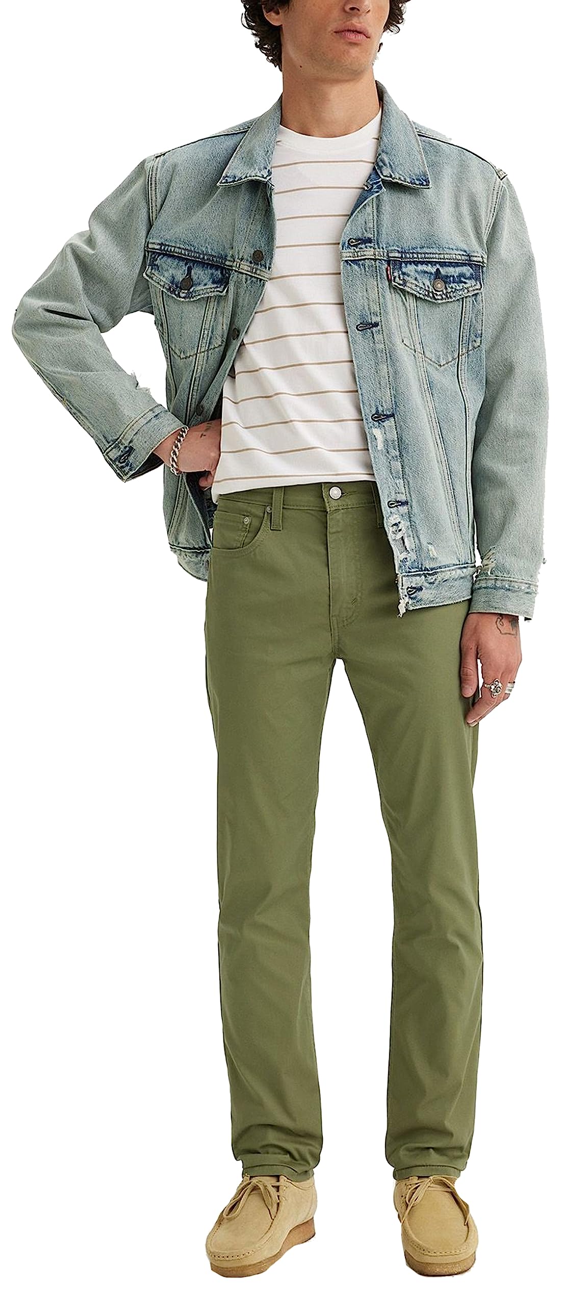 Levi's Men's 502 Taper Jeans, Bluish Olive Lightweight, 29W / 30L