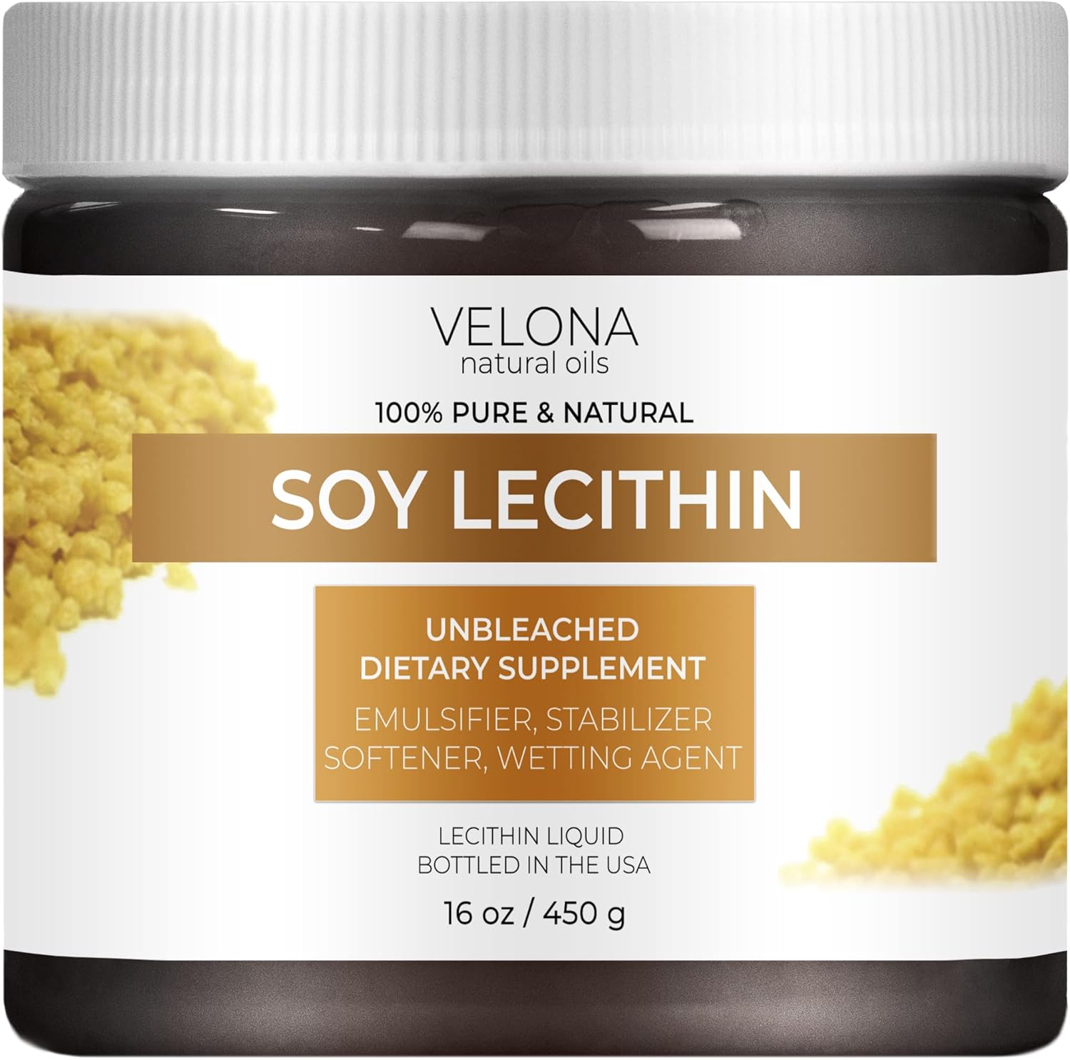 velona Pure Liquid Soy Lecithin 16 oz Food Grade