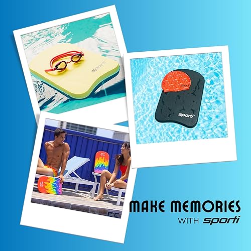Miniatura 6 de Sporti Tabla de natación para adultos, 18.5 pulgadas de largo x 11.4 pulgadas de ancho, flotador de ayuda de entrenamiento para natación y ejercicio