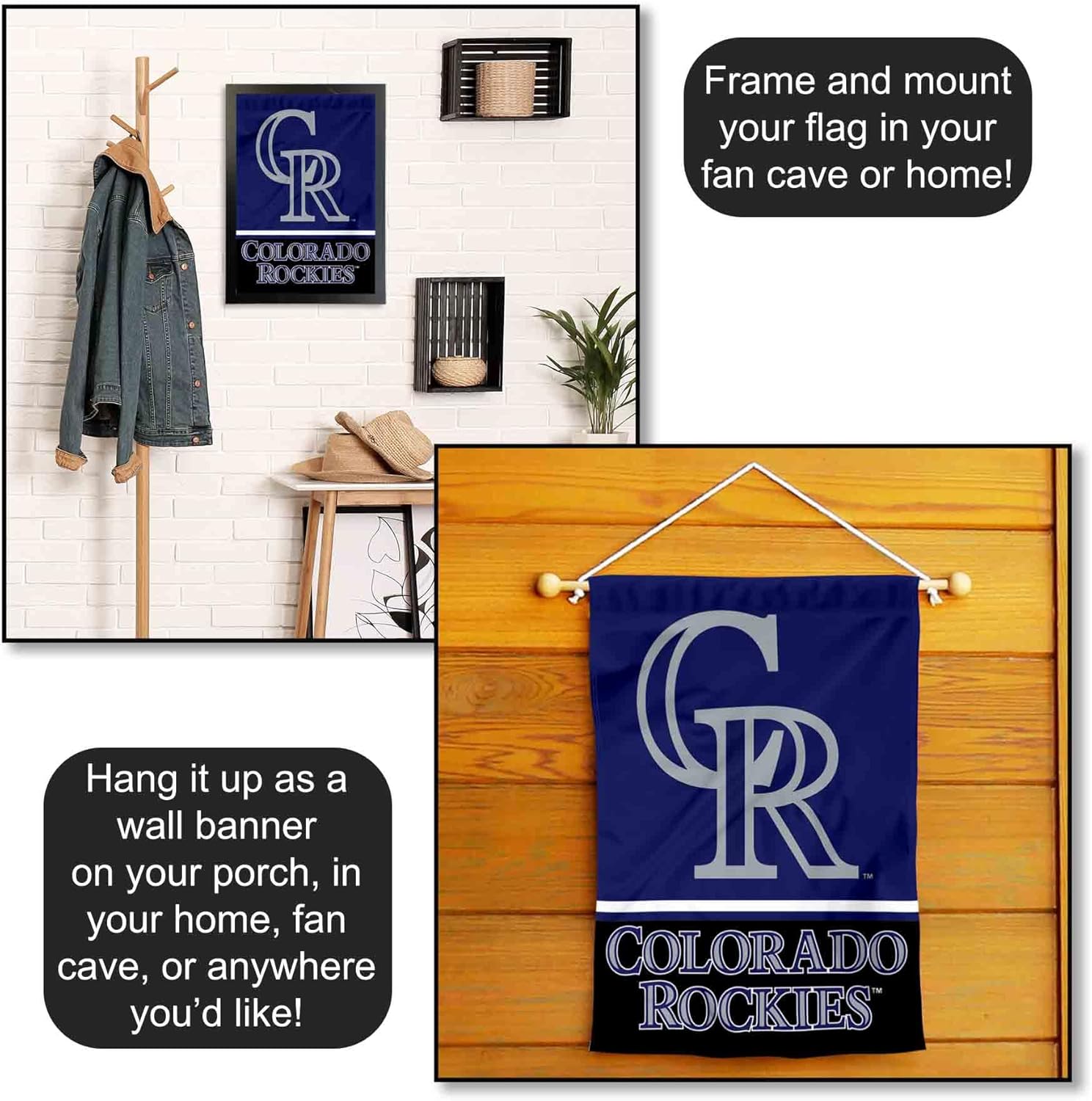 Colorado Rockies Double Sided Garden Flag - Image 5