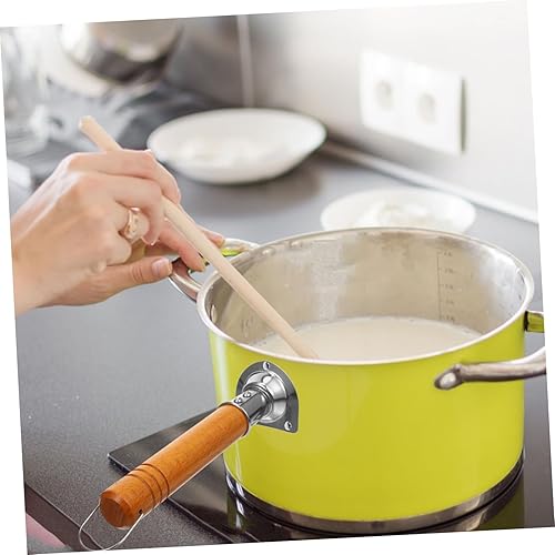 Miniatura 4 de DOITOOL Mango de madera para ollas de cocina universal de madera, mango de repuesto, 2 unidades, agarre de baquelita para olla de leche